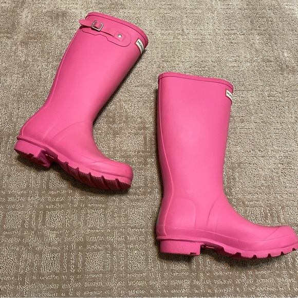 {Hunter} Original Short Rain Boots | Matte Pink ~ Size 5 - Picture 2 of 16